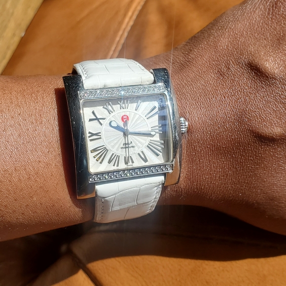 Michele Diamond Watch with 4 additional Bands - Picture 2 of 16